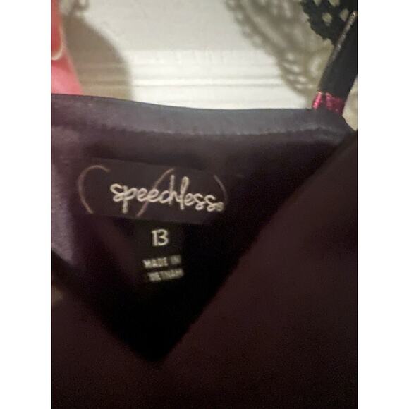 Black Floral Print Junior's dress (size 13) from Speechless - Picture 3 of 7